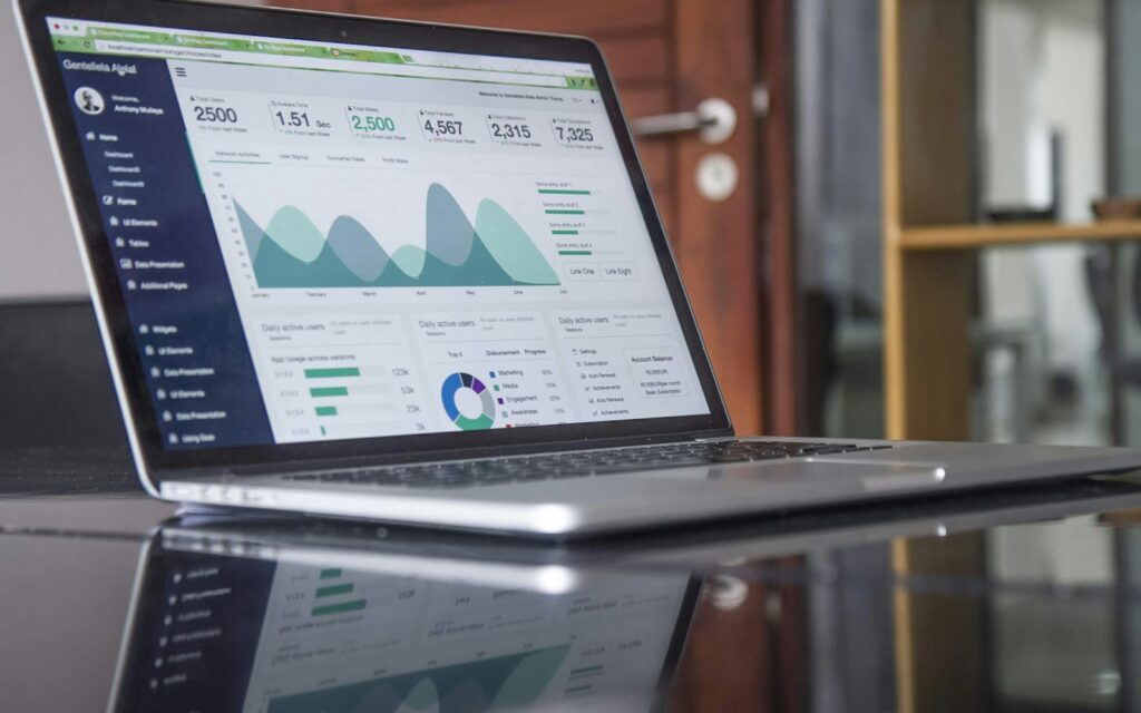 Monthly marketing performance report dashboard with KPI charts